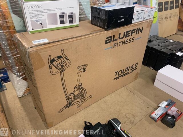 Exercise bike with LCD console Bluefin Fitness Tour 5.0 silver grey Onlineauctionmaster